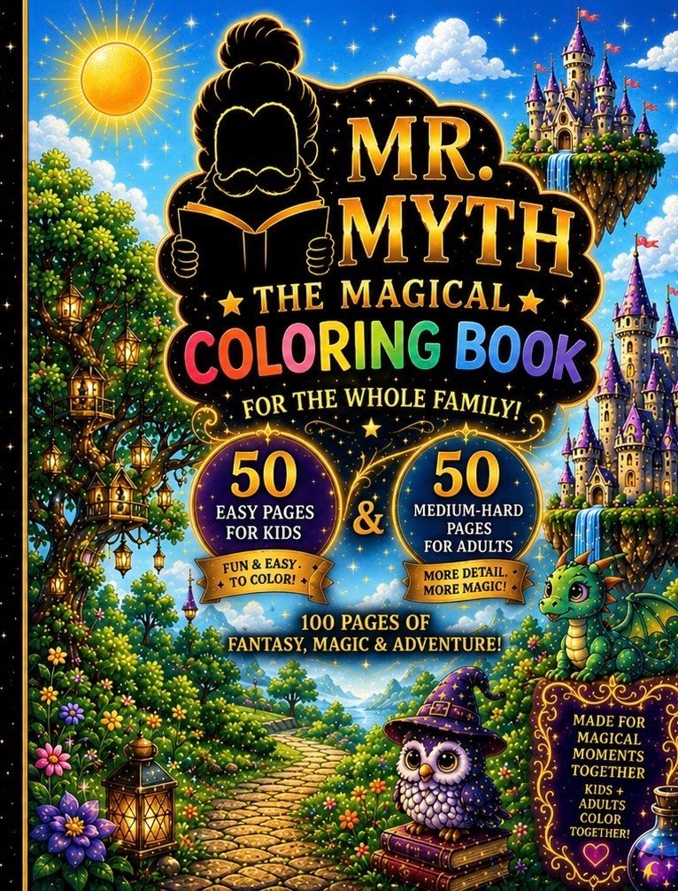 Mr. Myth — The Magical Coloring Book cover