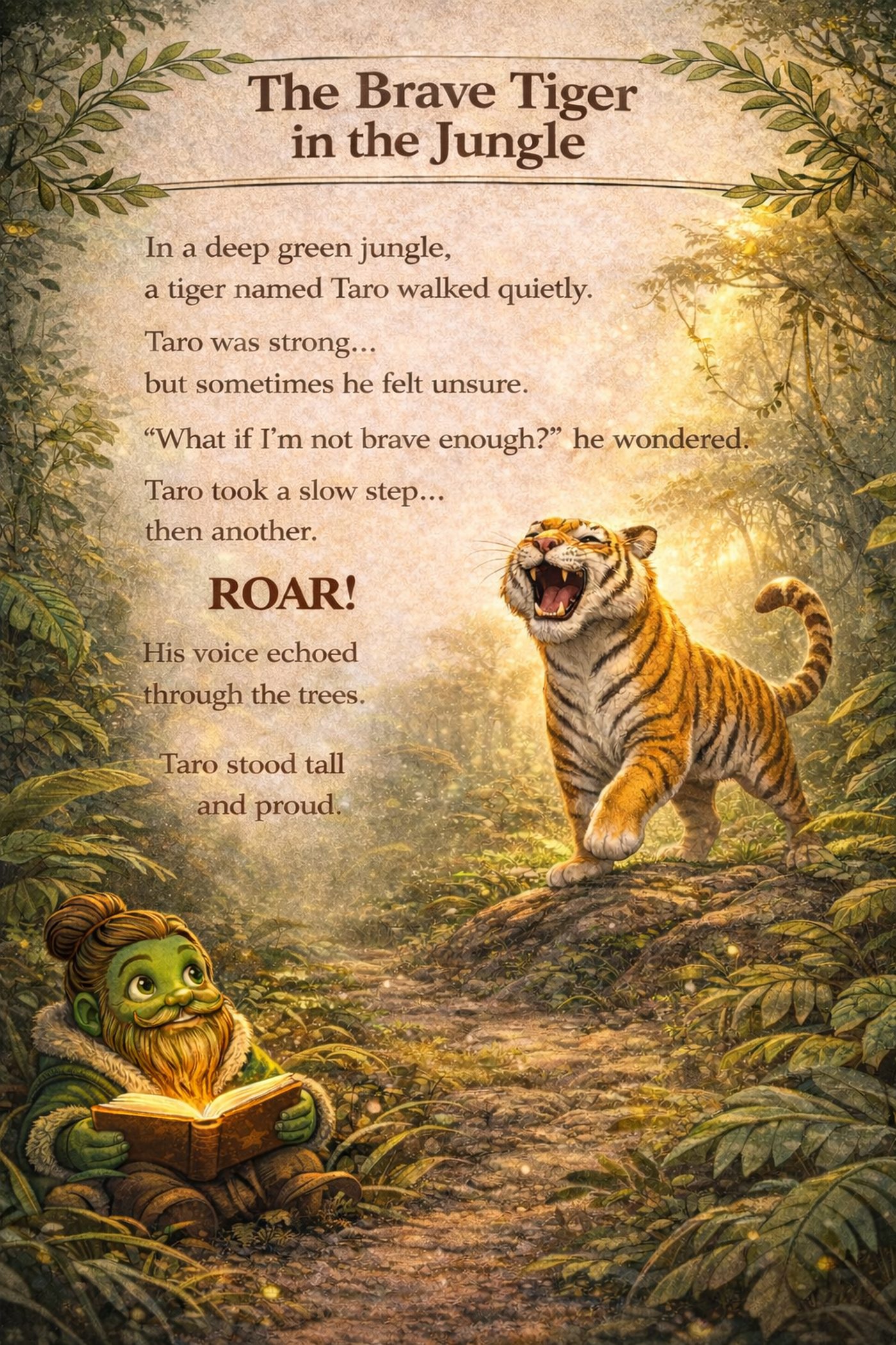 The Brave Tiger in the Jungle